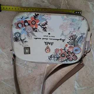 Bolso Anekke beige y multicolor