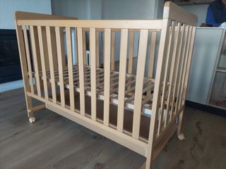Cuna de madera para bebé 120x60