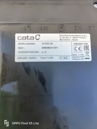 Placa Inducción Cata 3 fuegos