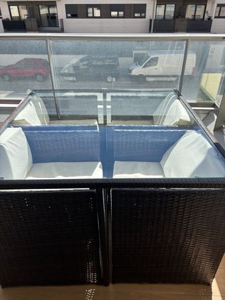 Mesa Jardín de cristal con 4 sillas