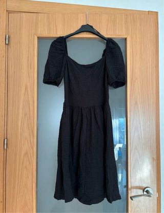 Vestito nero con maniche a palloncino nuovo, h&m Taglia S
