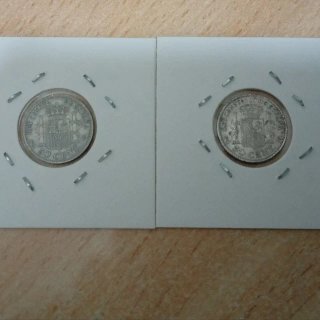🇪🇦 5 MONEDAS DE PLATA DE 50 CENT. ALFONSO XIII