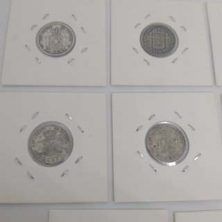 🇪🇦 COLECCIÓN DE 8 MONEDAS ANTIGUAS DE PLATA
