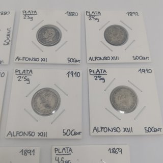 🇪🇦 COLECCIÓN DE 8 MONEDAS ANTIGUAS DE PLATA