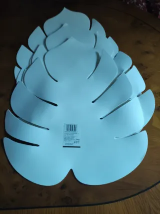 Mantel individual hoja blanca