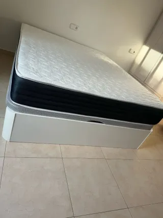 Canapé abatible tela y madera