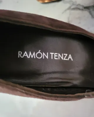 Zapatos cuña Ramón Tenza Marrón y Dorado
