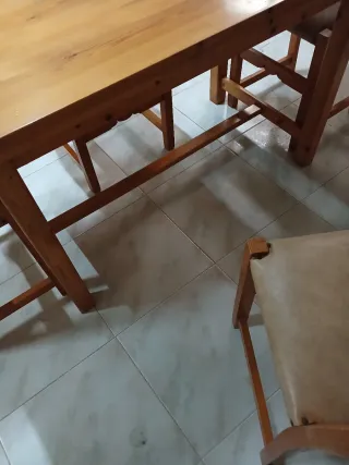 Conjunto Comedor Madera Maciza 4 Sillas