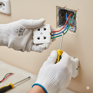 Electricista cambio de Enchufes Vivienda, Locales.