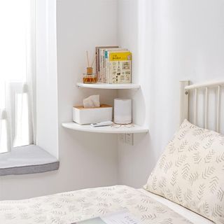 Estantería de esquina blanca 35x35cm