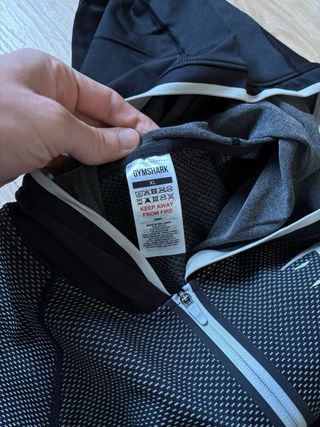 Gymshark Onyx 5.0 Seamless Hoodie Black/Light Grey