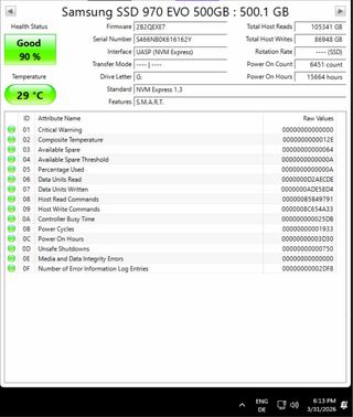 SSD Samsung 970 EVO NVMe 500GB