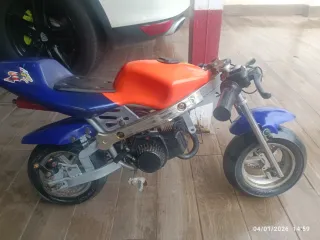 Mini Moto Infantil Azul y Naranja
