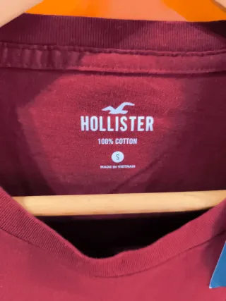 Camiseta Hollister Talla S granate Nueva
