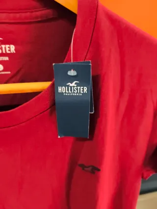 Camiseta Hollister Talla S granate Nueva