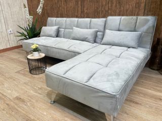 Sofa-cama chaise longue, con 3 cojines
