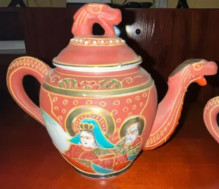 Juego de té porcelana china pintada a mano