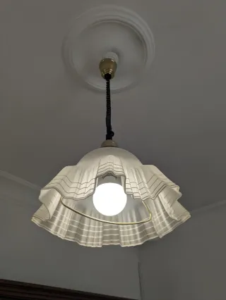 Lámpara Techo Vintage Cristal y Metal