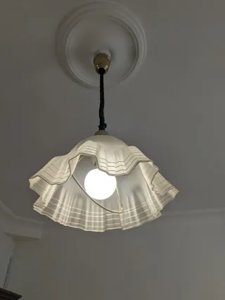 Lámpara Techo Vintage Cristal y Metal