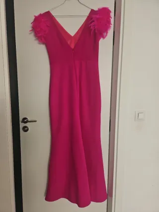 VESTIDO LARGO PLUMAS