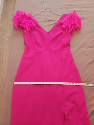 VESTIDO LARGO PLUMAS