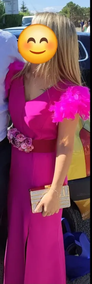 VESTIDO LARGO PLUMAS