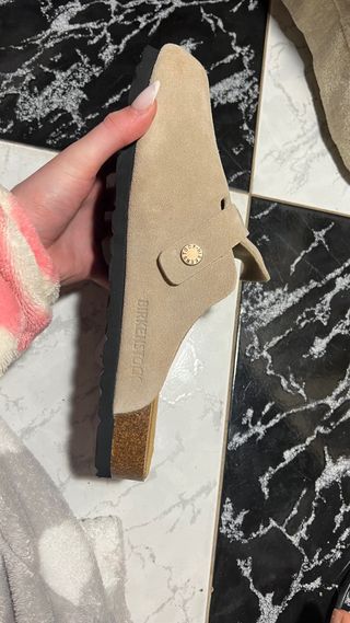 Zuecos Birkenstock Beige/Marrón Talla 41