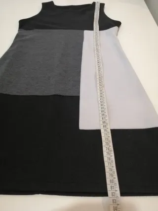 Vestito corto smanicato color block