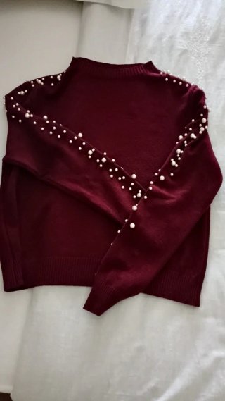 Maglioncino Lana Leggero con Perle
