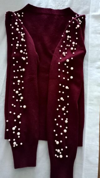 Maglioncino Lana Leggero con Perle