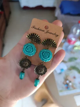 Pendientes de flamenca artesanales.
