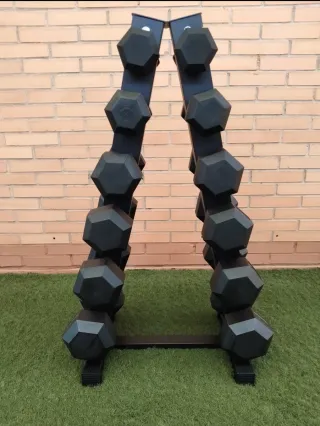 Soporte para 12 mancuernas totalmente nuevo.