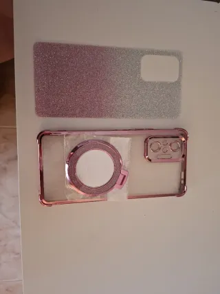 Funda Redmi Note 10 con anillo rosa