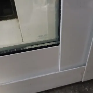 Ventana corredera de aluminio blanca 2 unidades..