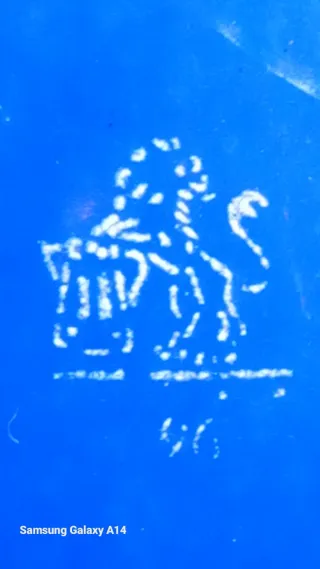 Porta mestoli smaltato blu e bianco