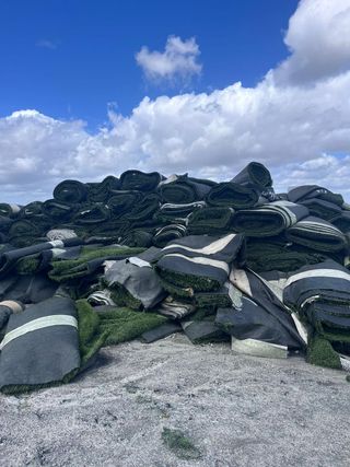 Césped artificial reciclado