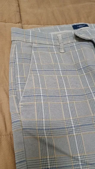 2 pantaloni uomo gamba stretta grigio