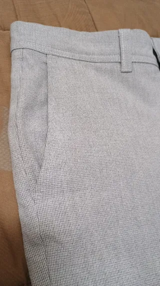 2 pantaloni uomo gamba stretta grigio
