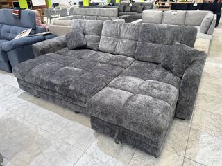 Madrid Oferta: Sofá Cama Gris Oscuro + 2 Arcones