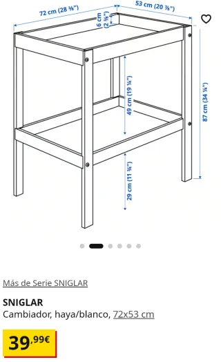Cambiador Ikea Madera