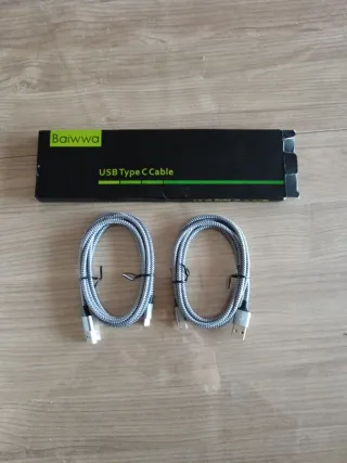 2 Cables USB-C Nylon Baiwwa