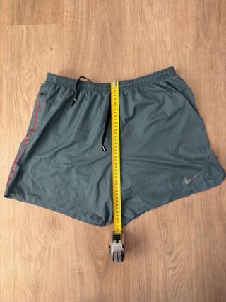 Nike Pantalón Corto Running Talla L Hombre Gris/Az