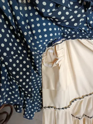 Traje Flamenca Lunares Azul