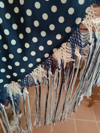 Traje Flamenca Lunares Azul