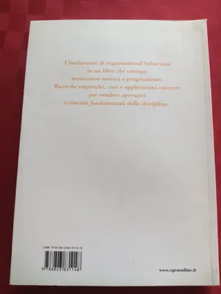 Comportamento organizzativo. Attori, relazioni,...