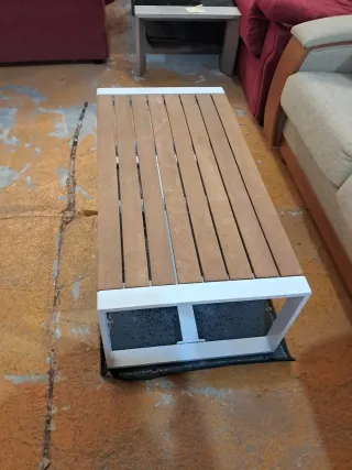 Mesa de centro madera y metal