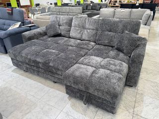 Pack Descanso Barcelona - Sofá Cama Gris Oscuro