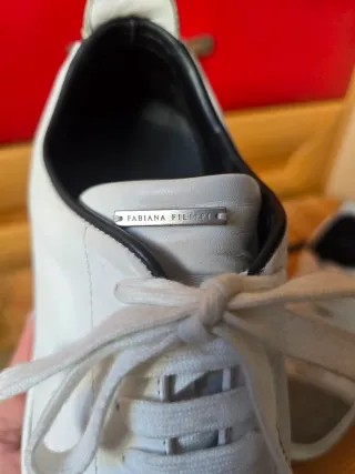 Zapatillas Fabiana Filippi Talla 37 Plata/Blanco