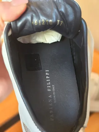 Zapatillas Fabiana Filippi Talla 37 Plata/Blanco