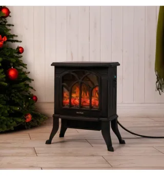Estufa Cecotec Diseño Chimenea Negra